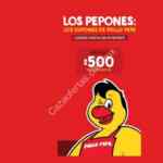 Cupones Pepones de Pollo Pepe: Hamburguesa a $30, piezas de pollo gratis, bebida gratis, quesadillas gratis y más