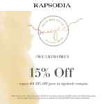 Cupones Rapsodia Día de la Mujer: Hasta 15% de descuento + 20% de descuento en tu siguiente compra