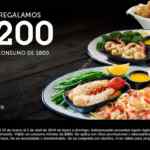 Cupón Red Lobster de $200 de descuento en consumos de $800 o más