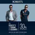 En Roberts hasta 30% de descuento en ropa casual