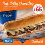 Cafetería Sams Club nuevo pack Philly Cheesesteak + bebida por $65