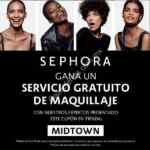 Cupón apertura Sephora Midtown Guadalajara de servicio de maquillaje gratis