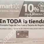 Promoción Walmart de 10% de descuento adicional en toda la tienda en primera compra con la tarjeta Walmart Inbursa