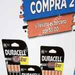 Promoción Chedraui de tercer paquete de pilas a $5 pesos