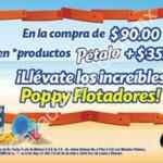 Promoción Pétalo flotadores Poppy en la compra de $90 + $35 pesos