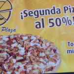 En Pizzas Plaza segunda pizza a mitad de precio los miércoles