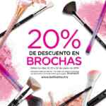 Promoción Bellísima 20% de descuento en brochas hasta hoy 24 de marzo