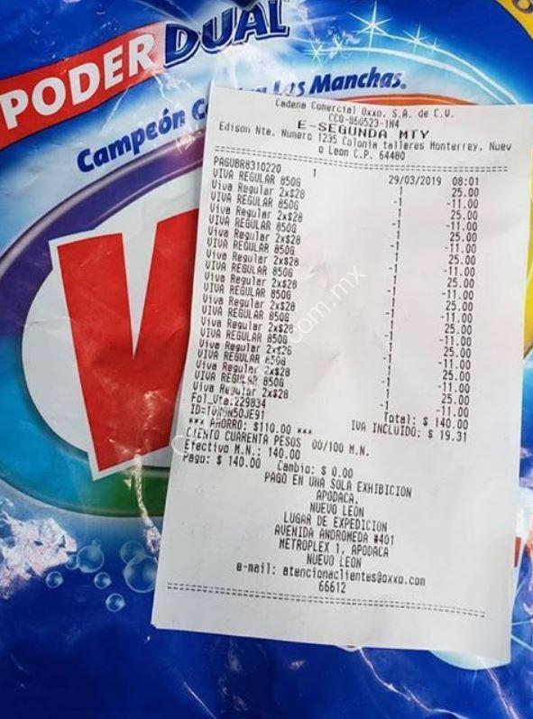 Oxxo: 2x$28 en Detergente Viva Regular 850grs del 29 al 30 de Marzo 2019