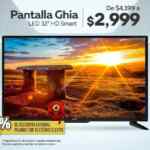 En Elektra pantalla Smart TV Ghia de 32" a sólo $2,999 hoy