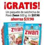 Promoción Soriana de salchichas Zwan Gratis en la compra de un jamón de pavo