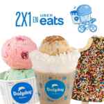 Promoción Dolphy Uber Eats de 2x1 en helados, paletas y dolphyccinos