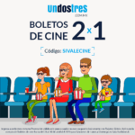 Código Undostres.com.mx Sí Vale de 2x1 en boletos de cine