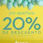 Promoción apertura 98 Coast Av: 20% de descuento en toda la tienda en sucursales Midtown Jalisco y Landmark Guadalajara