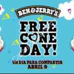 Promoción Ben & Jerrys Día del Cono Gratis 9 de abril 2019: helado Gratis en todas las sucursales