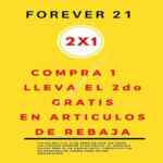 Promoción Forever 21 de 2x1 en artículos en rebaja