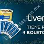 Promoción Liverpool Cinépolis de 4 boletos Gratis al hacer una compra en línea