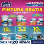 Ofertas Lowes Macroventa en Pintura 2019
