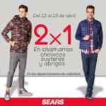 Promoción Sears Universitarios: 2x1 en chamarras, chalecos, suéteres y abrigos del departamento de caballeros