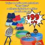 En Soriana Mercado trajes de baño para caballero o alberca inflable de 3 anillos a $99 c/u