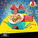 Promoción Soy Fan 3 Aniversario: orden de Crunchy fish tacos GRATIS En Ceviche's