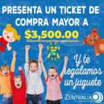 Promoción Día del Niño Zentralia Coacalco: juguete de regalo con ticket de $3,500 o más