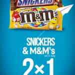 En 7 Eleven 2x1 todos los Snickers de 52.7grs y M&M’s (Cacahuate) de 49.7grs al 2x1