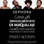 Cupón Sephora para un servicio gratuito de maquillaje o skincare en paseo Acoxpa
