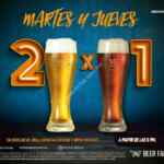 En Beer Factory 2x1 en cervezas de línea, cervezas exóticas y brew cocktails los martes y jueves a partir de las 5:00 PM