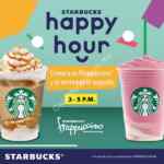 Regresa el Happy Hour a Starbucks del 03 al 14 de Junio 2019: 2x1 en bebidas