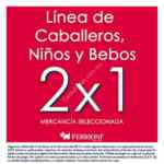 Promoción Ferrioni de 2x1 en ropa de caballeros, niños y bebés