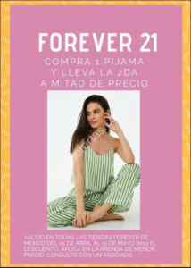 Promociones Forever 21: Segundo a mitad de precio en bras, pijamas y prendas deportivas