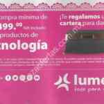 Promoción Lumen Día de las Madres: cartera de regalo en la compra de $2,499 o más en Tecnología