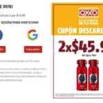 Cupón Oxxo 2 desodorantes Old Spice Mini a $45.90