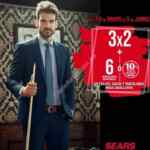 En Sears 3x2 en trajes, sacos y pantalones para caballeros