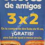 Promoción Subway 3x2 en Jueves de Amigos hasta el 25 de julio 2019