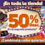 En Maskota 50% de descuento en el segundo producto o 25% de descuento en tienda en línea