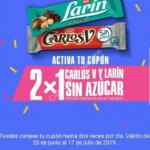 Cupón 7-Eleven de 2x1 en chocolates sin azúcar Carlos V y Larín de Nestlé