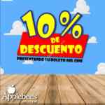En restaurantes Applebees 10% de descuento si presentas un boleto de Toy Story 4