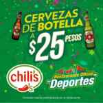En Chili's cervezas de botella a $25 hoy durante los partidos Argentina vs Paraguay y México vs Canadá