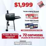 En City Club Asador de barril Kingsford + 72 cervezas Tecate a $1,999