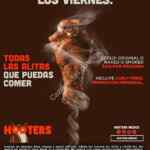 Promoción Hooters Viernes Full Wings: todas las alitas que puedas comer por $218
