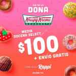 Promoción Rappi Día de la Dona: Media docena select de Krispy Kreme a $100 con envío gratis