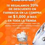 Promoción Temporada Naranja 2019: 20% de descuento en farmacia en la compra de $1,000 o más en toda la tienda