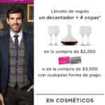 Promoción Liverpool Día del Padre 2019: Decantador + 4 copas de regalo con tus compras en cosméticos