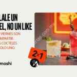 En Moshi Moshi 2x1 en cocteles jueves y viernes después de las 5:00 PM