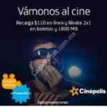 Promoción Movistar: 2x1 en Cinépolis + 1800 mb de regalo al recargar $110 pesos