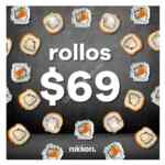 Promoción Nikkori Día del Sushi 2019: Rollos a $69 hoy 18 de junio