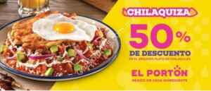 Cupones El Portón 2019: 2x1 en cervezas, 2x1 en huaraches y segundo plato de chilaquiles a mitad de precio