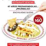 Cupón Potzollcalli de enchiladas suizas a sólo $60 (válido sólo en sucursal Universidad)
