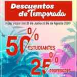 Promoción Primera Plus Vacaciones de Verano 2019: 50% de descuento a estudiantes y 25% a profesores